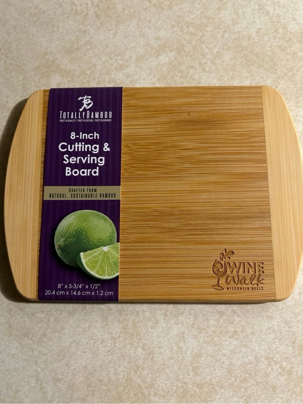 Totally Bamboo 8" Bamboo Cutting & Serving Board - Natural Bamboo